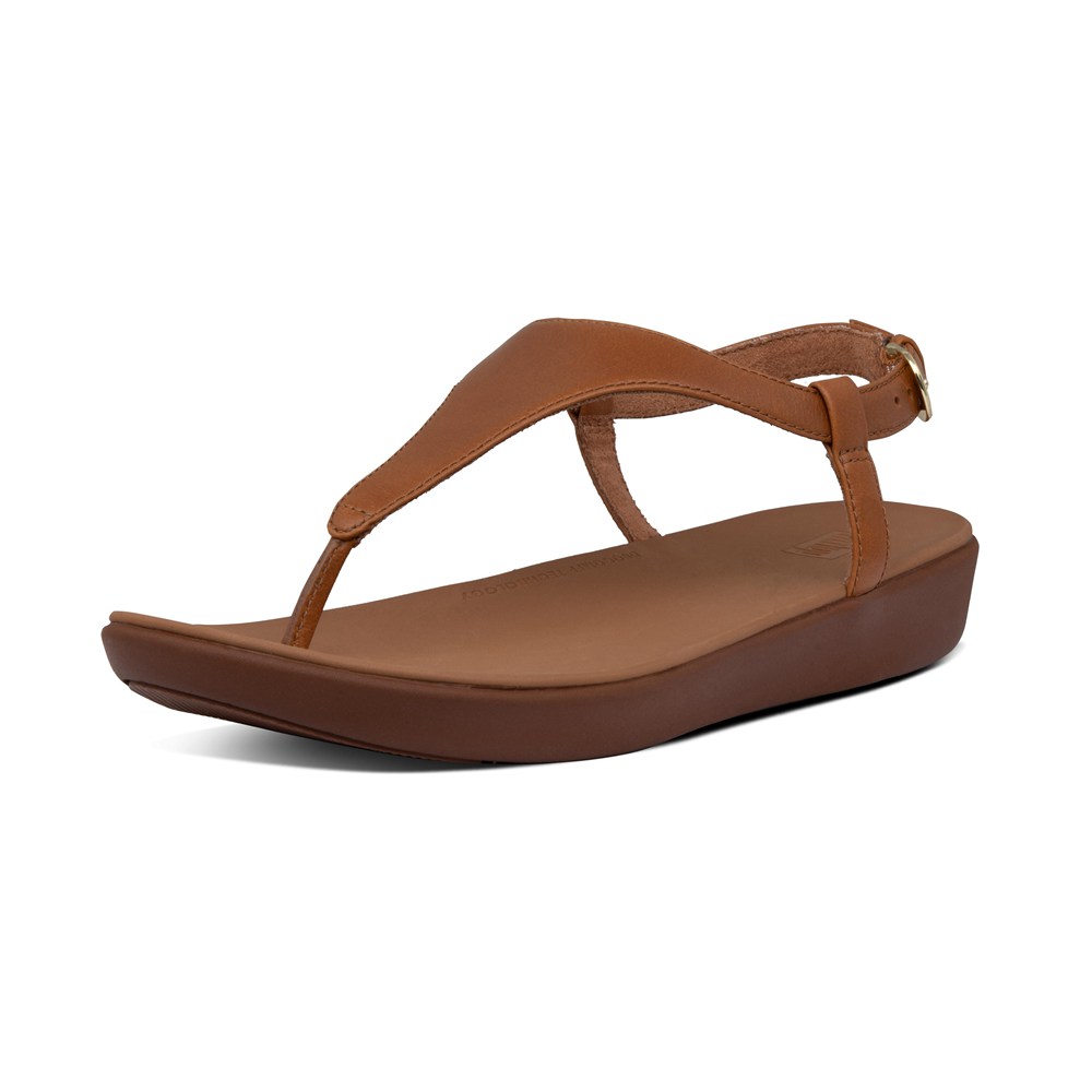 Fitflop Womens Sandals Brown - Lainey Leather Back-strap - WF5971603